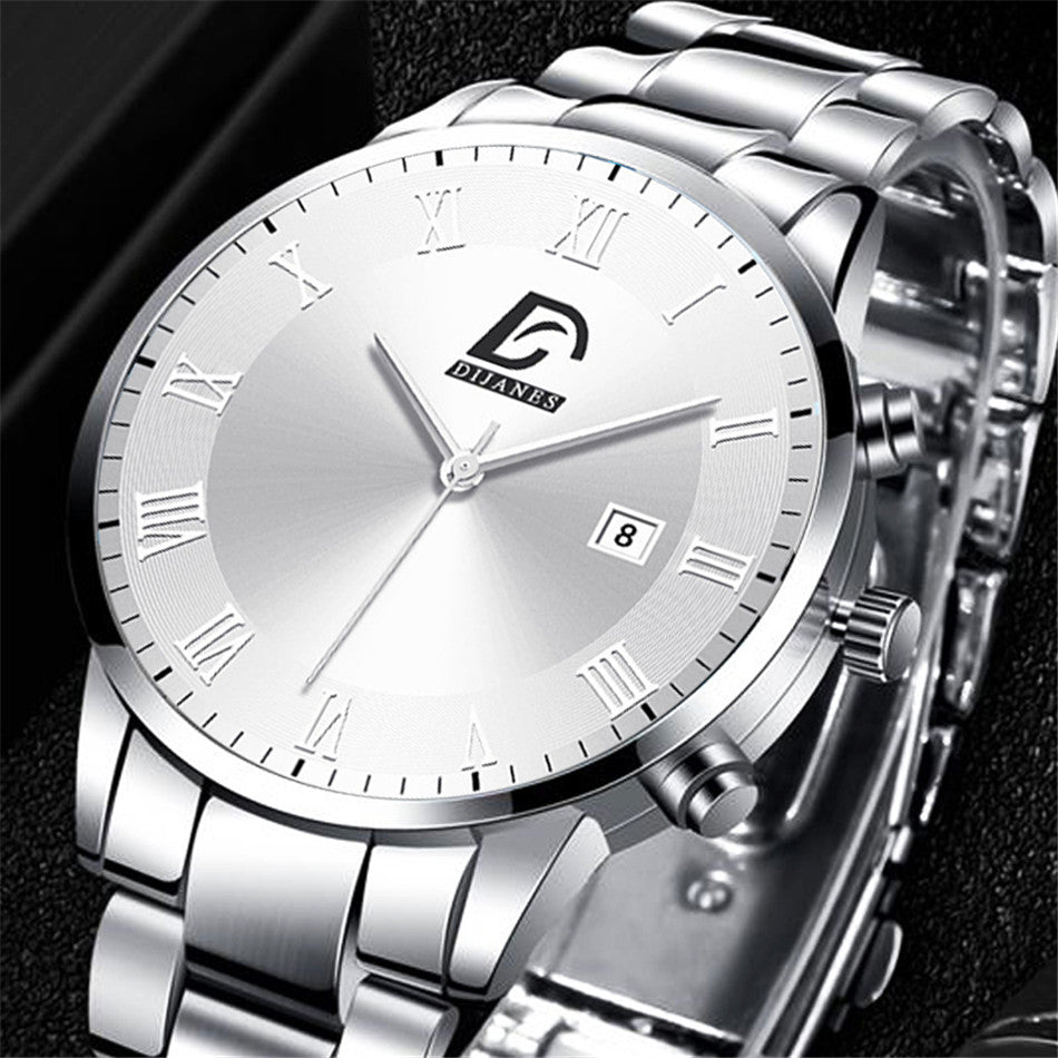 Luxury Fashion Men Minimalist Watches Ultra Thin Black Stainless Steel Mesh  Bracelet Watch Men Business Casual