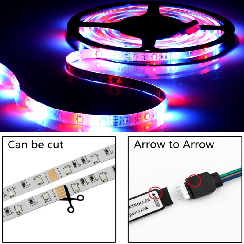 LED Strip Light Fita RGB 2835 Luces String Flexible Lamp Tape DC5V Bluetooth Infrared Control TV Backlight Home Party Decoration